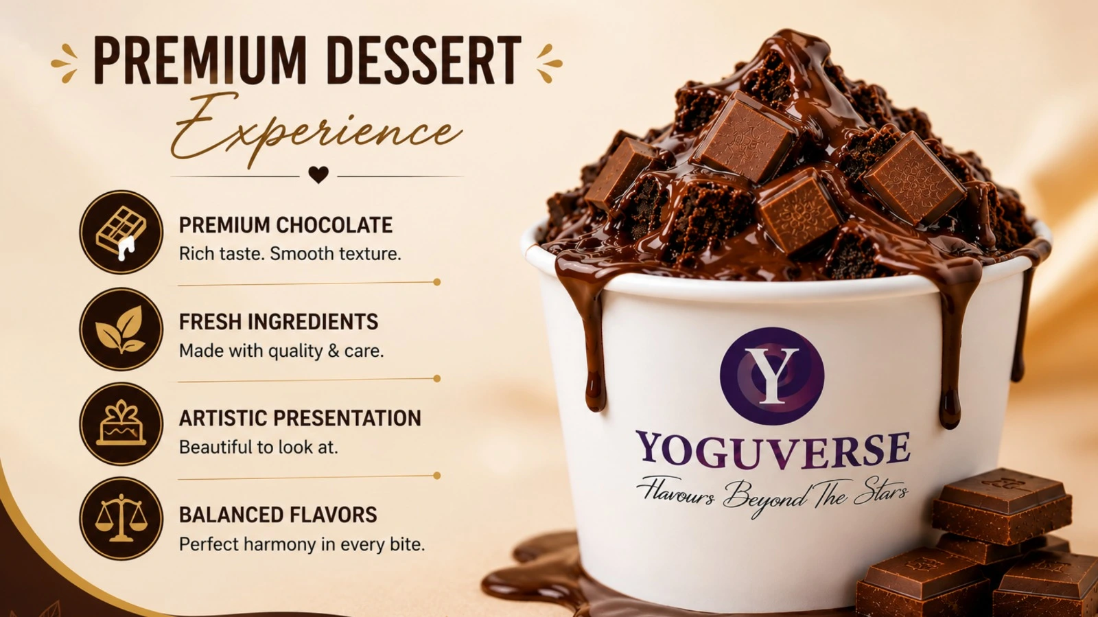 melting chocolate cup dessert